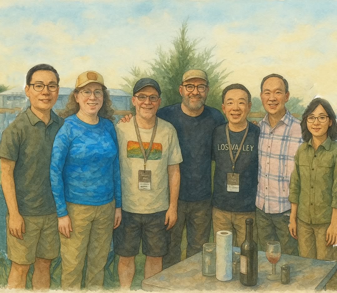 Travoca founders and US marketing team at outdoor gathering, representing the brand’s innovation and teamwork spirit.